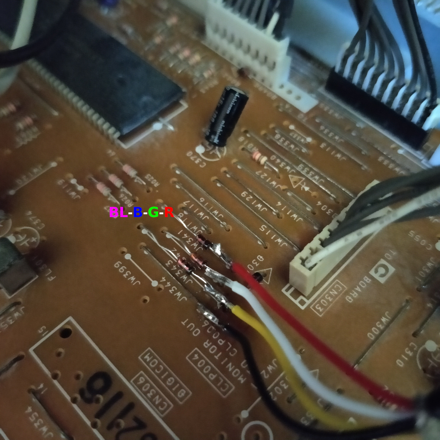 connect RGB and Blanking