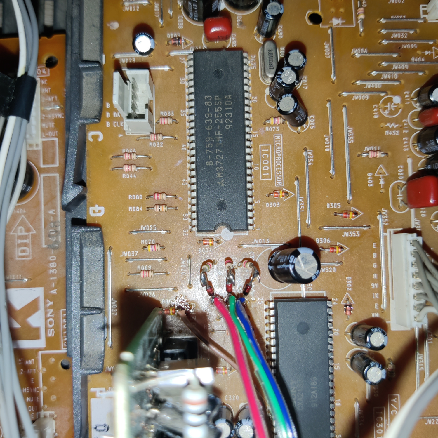 insert diodes and solder RGB wires